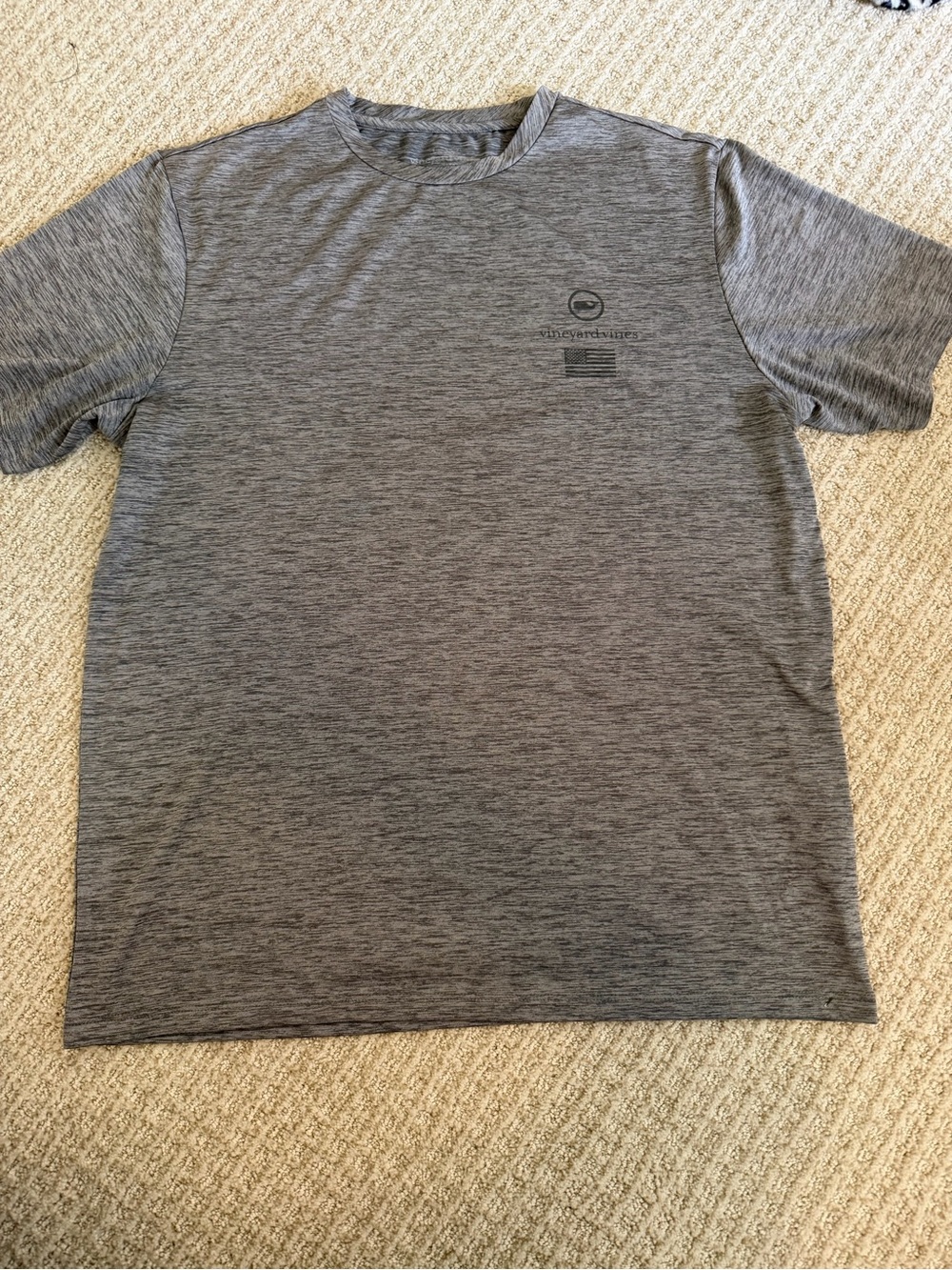 Vineyard Vines Men’s Gray Heather Short Sleeve Crew Shirt